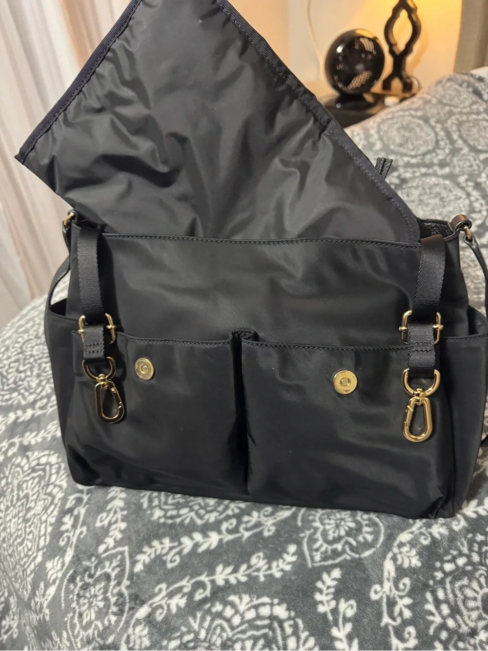 Tory Burch Black Nylon Shoulder Bag